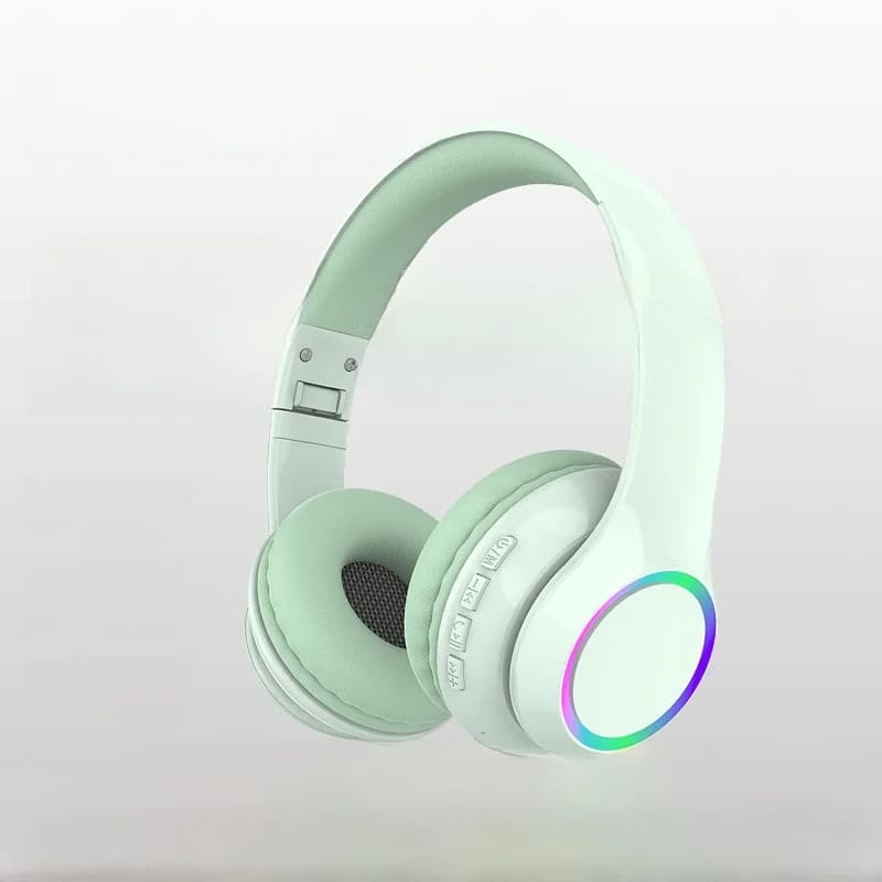 Bežične Bluetooth nadušne slušalice s LED svjetlima i mikrofonom