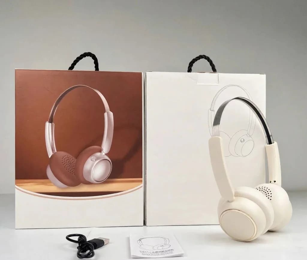 Retro bežične slušalice preko uha s FM radiom i Bluetoothom 5.4