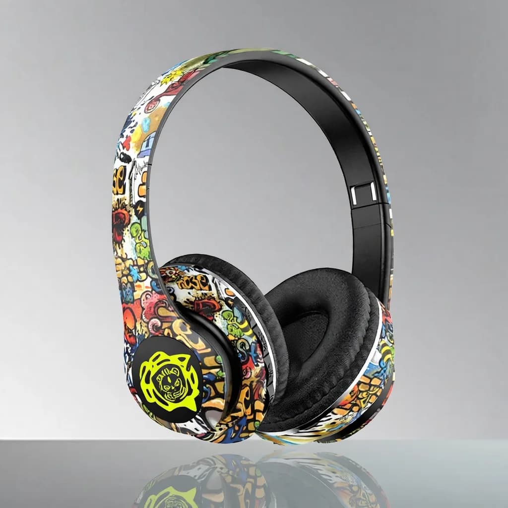 Bežične Bluetooth slušalice sa sklopivim grafiti dizajnom