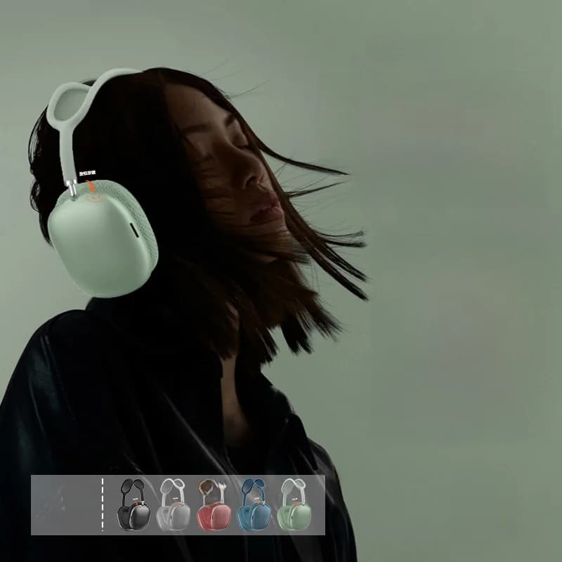 Bluetooth 5.4 slušalice preko uha s rotacijskim gumbom i FM radijem