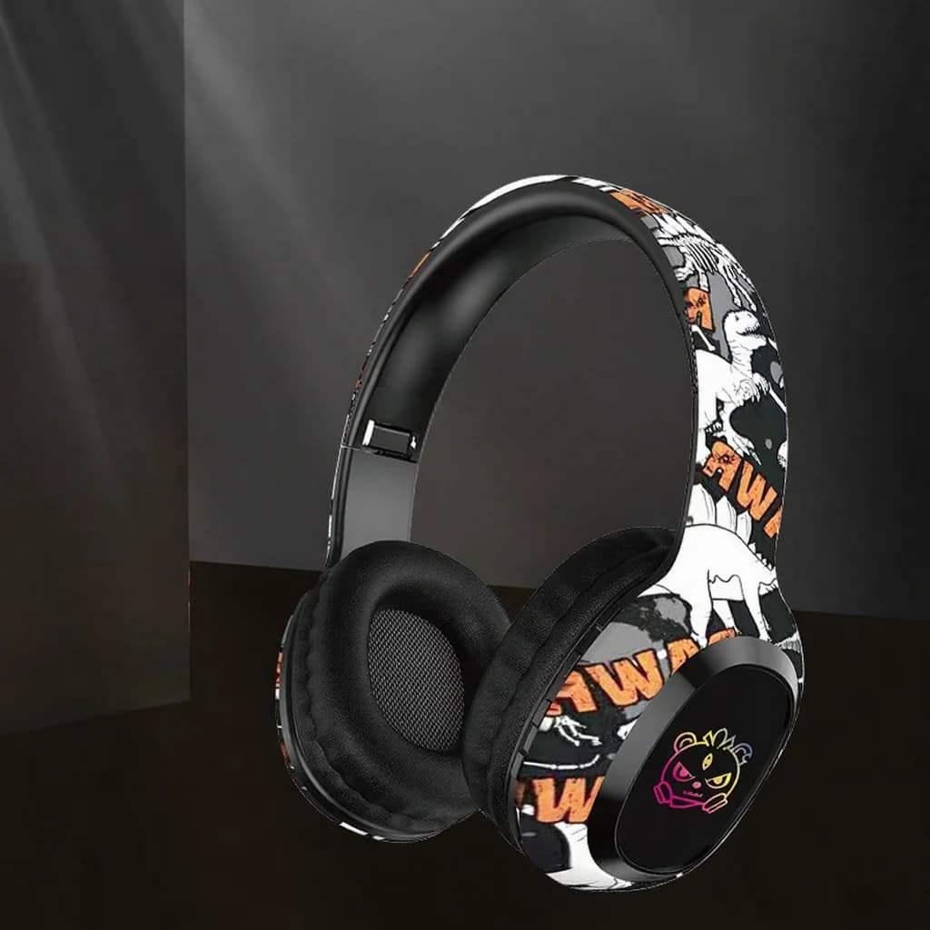 Nadušne Bluetooth slušalice s FM radijom i LED svjetlima