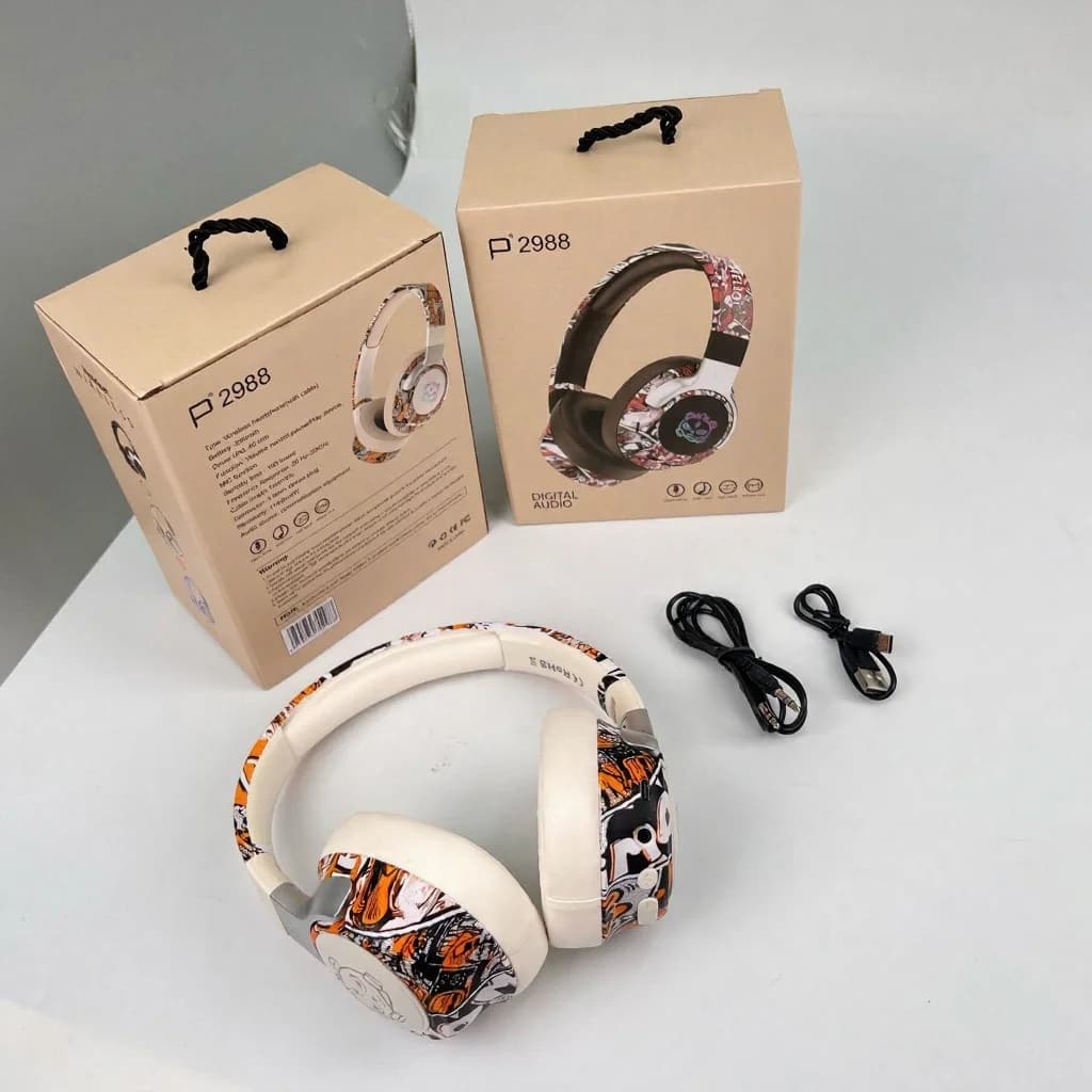 Graffiti Bluetooth slušalice s RGB svjetlima i mikrofonom