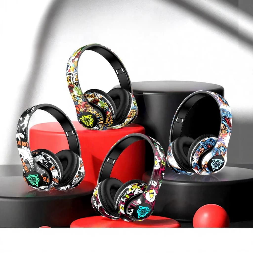 Bežične Bluetooth slušalice preko uha s mikrofonom, 40mm zvučnikom, 350mAh baterijom