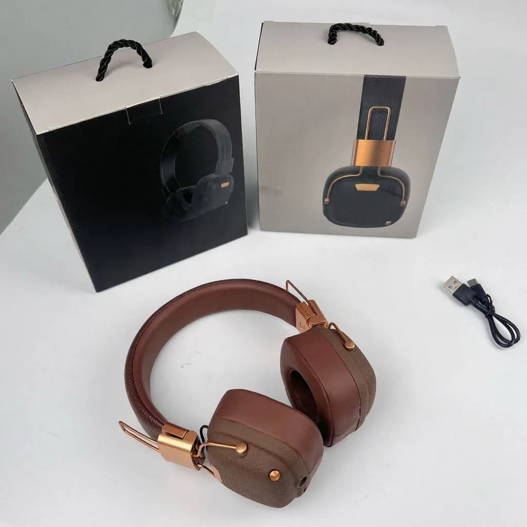 Retro nadušne Bluetooth slušalice s EQ načinima i sklopivim dizajnom