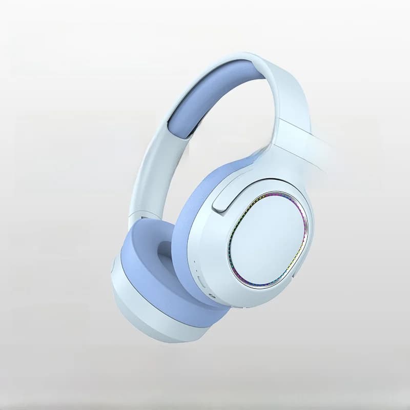 Bežične Bluetooth slušalice preko uha s LED svjetlima i FM radijom