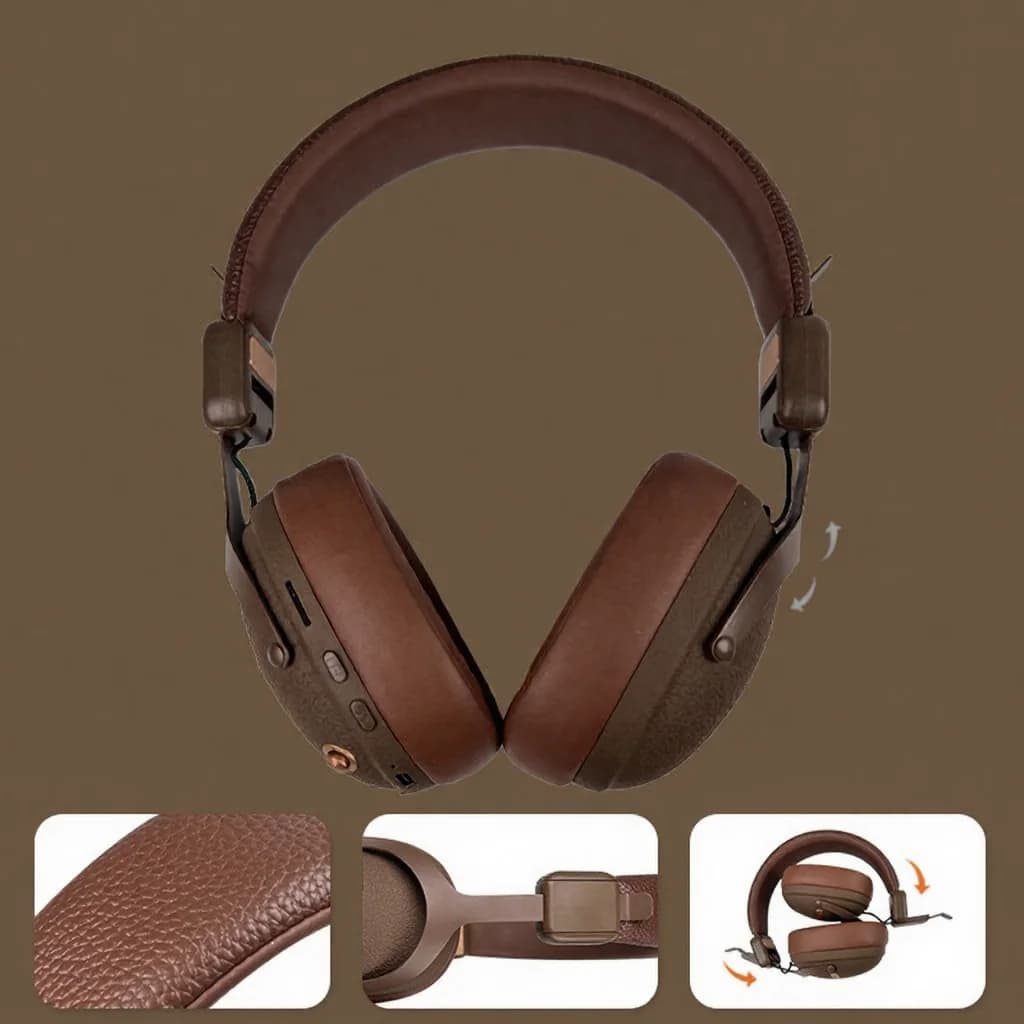 Retro bežične slušalice s Bluetoothom 5.4 i dugim vijekom trajanja baterije