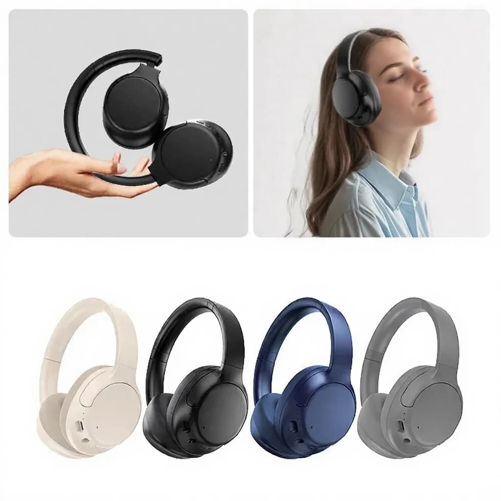 Bežične Bluetooth slušalice s aktivnim poništavanjem buke, preko uha, dugotrajna baterija
