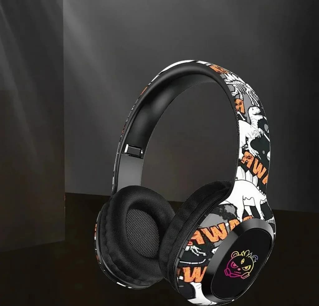 Nadušne Bluetooth slušalice s FM radijom i LED svjetlima