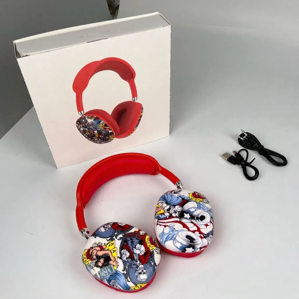 Graffiti Bluetooth slušalice preko uha s FM radiom i utorom za TF karticu