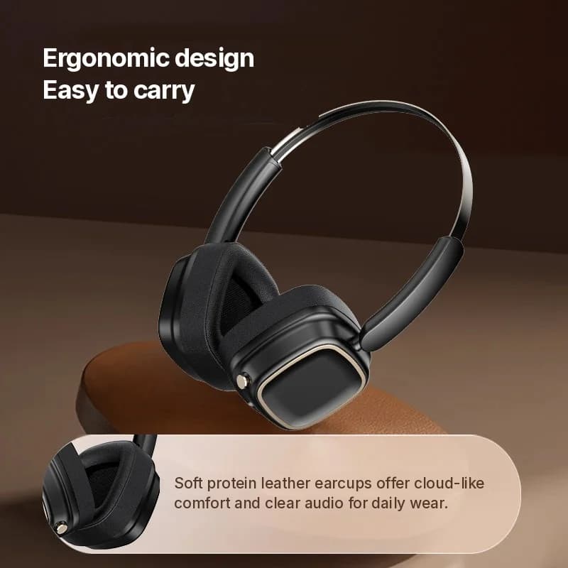 Retro bežične slušalice preko uha, Bluetooth 5.4, stereo bas
