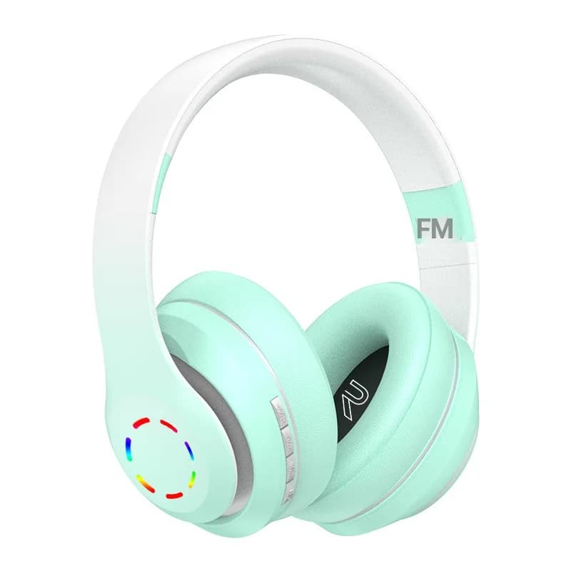 Bežične slušalice preko uha s LED svjetlima i FM radijem