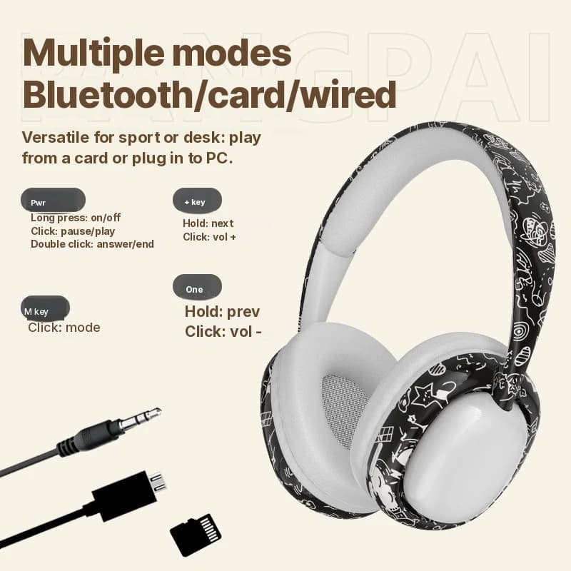 Bluetooth nadušne slušalice s dubokim basom i bežičnom povezivošću