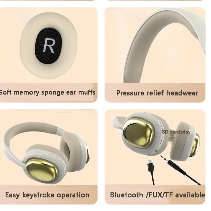 Bežične nadušne slušalice s Bluetoothom 5.3 i dugim trajanjem baterije