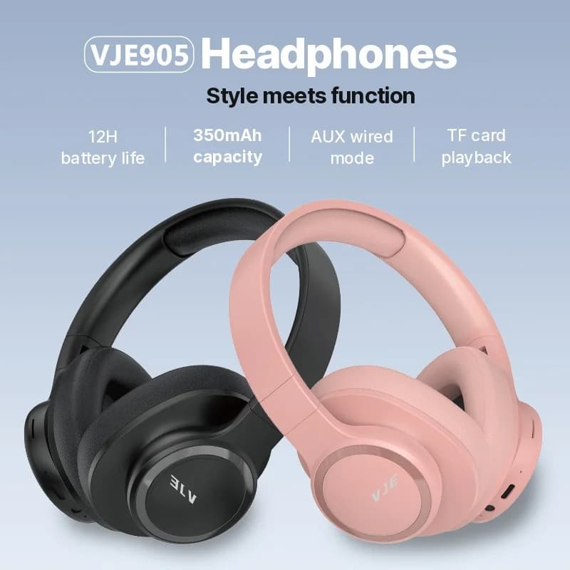 Bežične slušalice preko uha s dugotrajnom baterijom i Bluetoothom 5.4