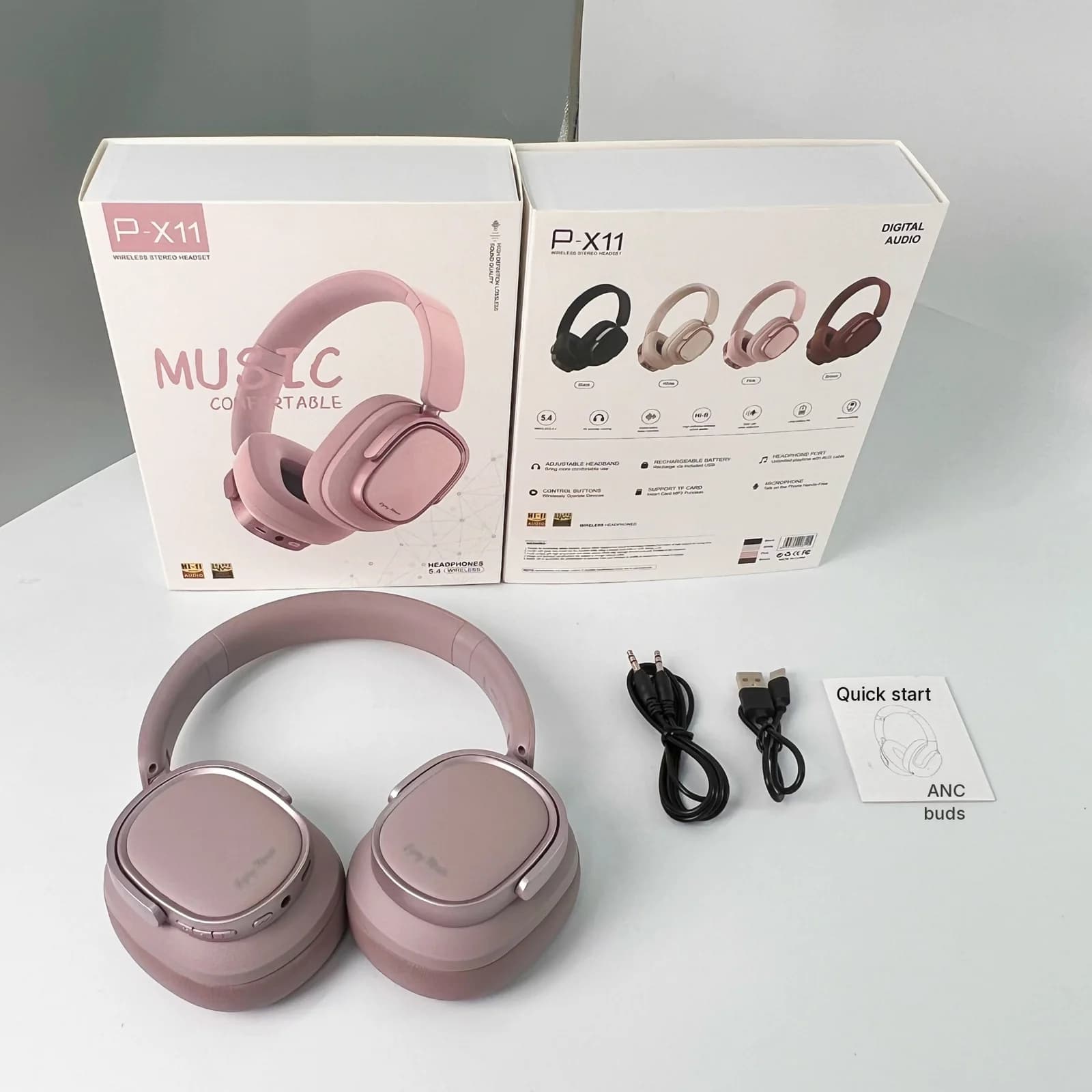 Retro Bluetooth slušalice preko uha s aktivnim poništavanjem buke