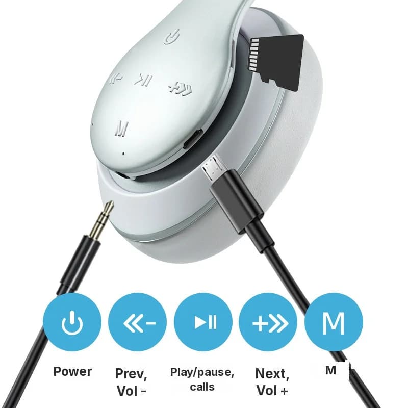 Bežične Bluetooth slušalice preko uha s dugim trajanjem baterije