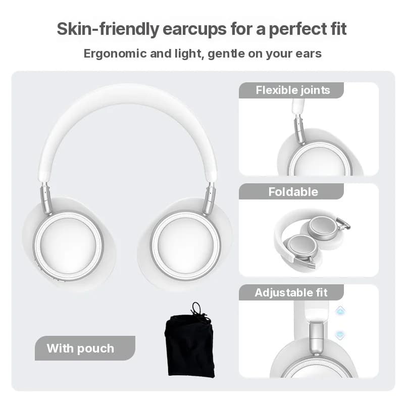 Bežične Bluetooth slušalice preko uha s dubokim basom i Type-C punjenjem