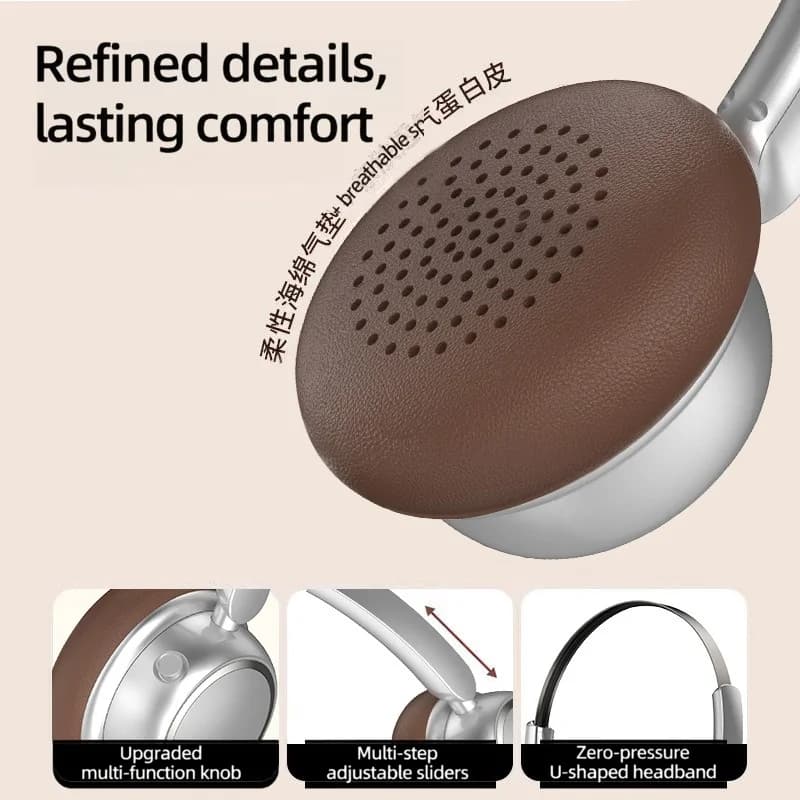 Retro bežične Bluetooth slušalice s metalnom trakom i dugim vijekom baterije