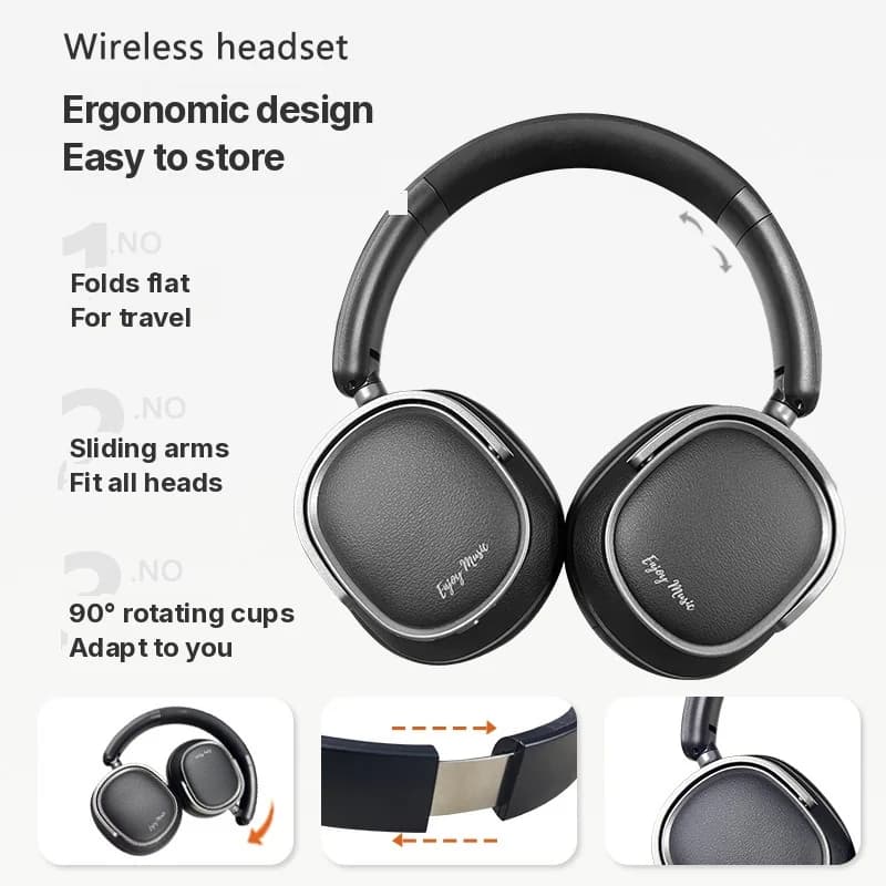Retro Bluetooth slušalice preko uha s aktivnim poništavanjem buke