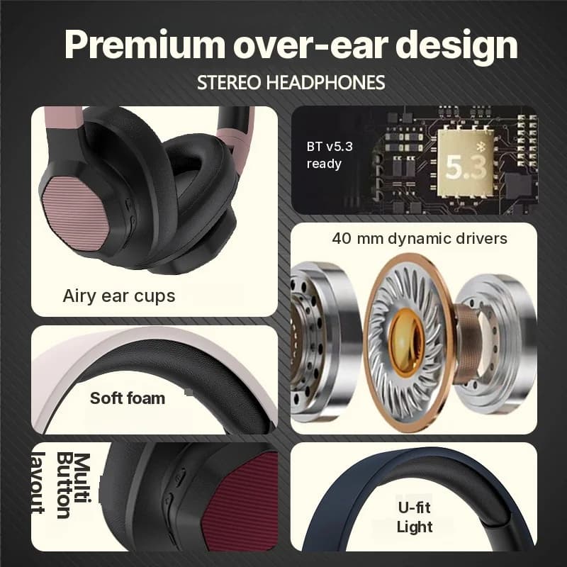 Bežične Bluetooth slušalice s FM radijem i utorom za TF karticu