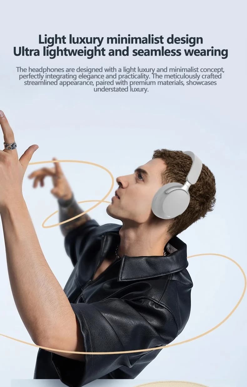 Bežične Bluetooth slušalice preko uha s 3D stereo zvukom i dugotrajnom baterijom