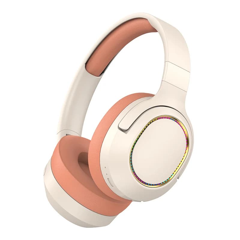 Bežične Bluetooth slušalice preko uha s LED svjetlima i FM radijom