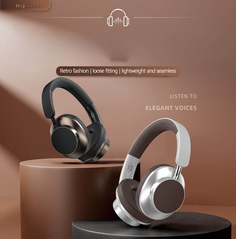 Retro nadušne Bluetooth slušalice s FM radijem i utorom za TF karticu